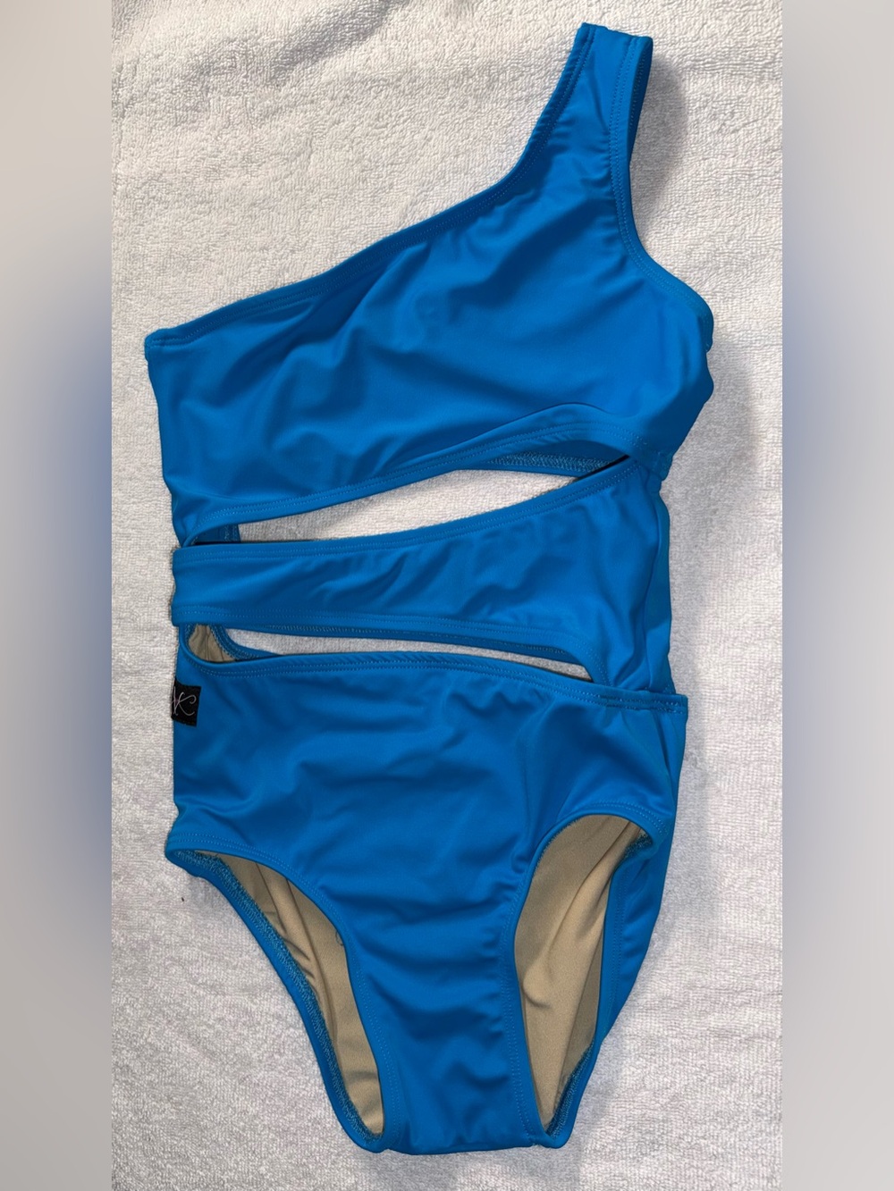 Girls One-Shoulder Blue Dance Costume